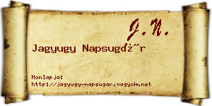 Jagyugy Napsugár névjegykártya